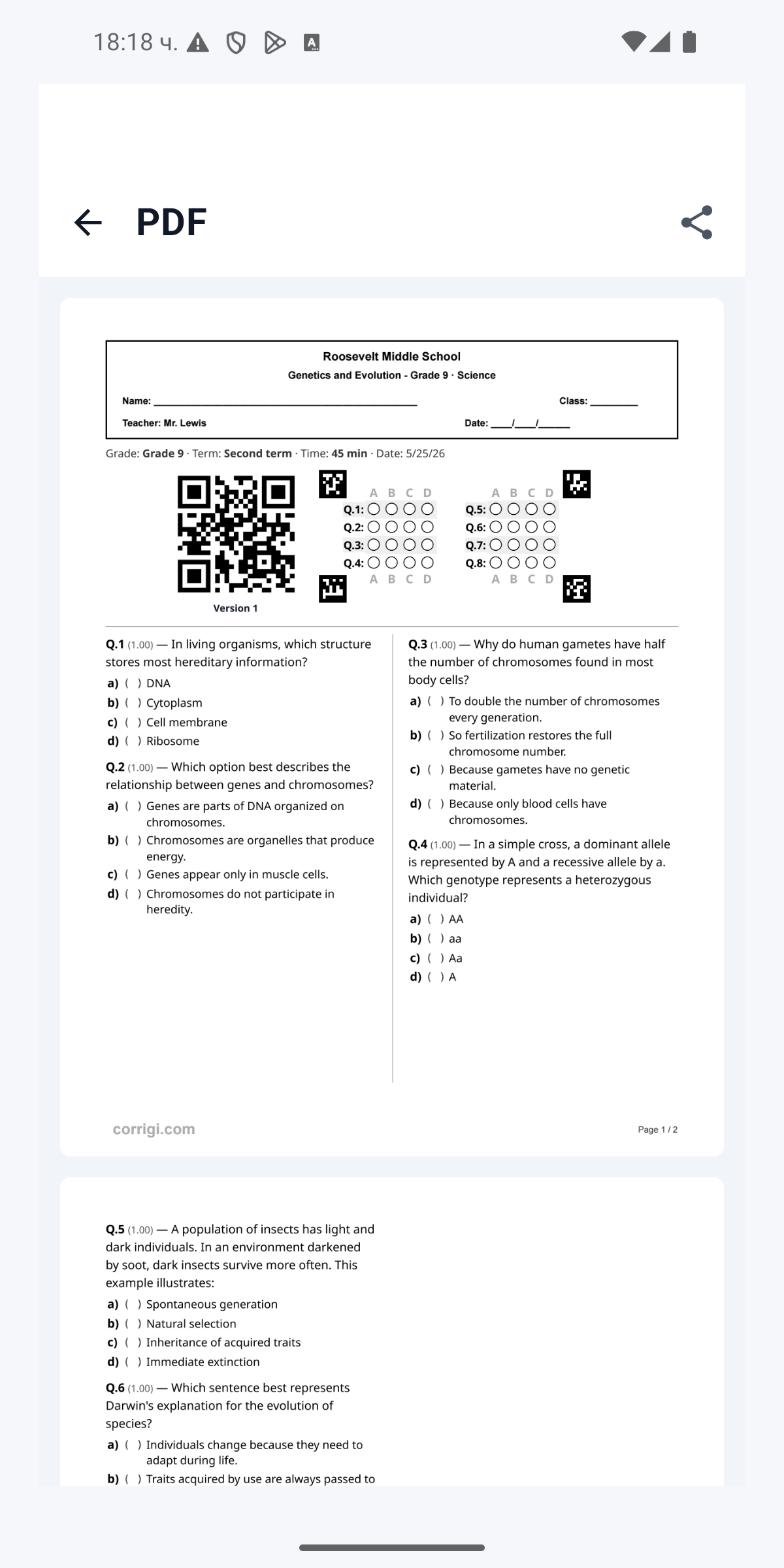 Answer keys